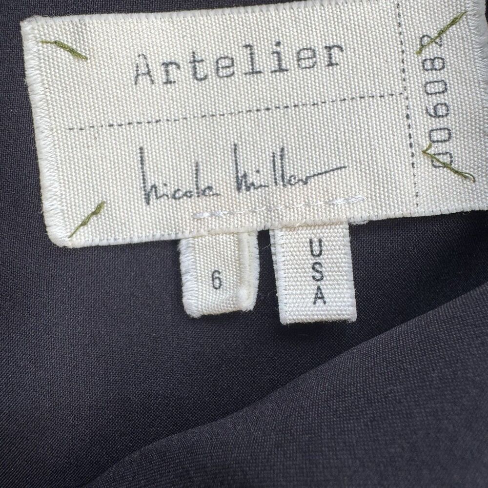Artelier Nicole Miller Black Cocktail Jumpsuit Crisscross Quiet Luxury Sz 6 - Picture 7 of 16